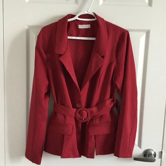 Two-piece Set Jacket and Skirt Red Sz 14  US women Plus - Picture 3 of 12